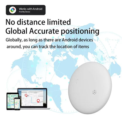Android Airtag with Magnet Holder Compatible with Google Find My, Waterproof Shockproof Smart Tracker with Protective Cover